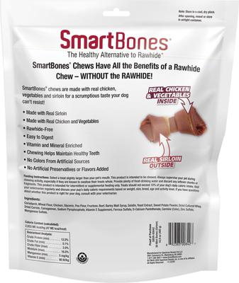 Show full view: SmartBones Sirloin Minis Real Chicken, Vegetables & Sirloin Dog Treats, 30 count slide 3 of 10