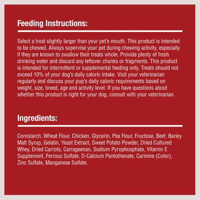 Show full view: SmartBones Sirloin Minis Real Chicken, Vegetables & Sirloin Dog Treats, 30 count slide 9 of 10