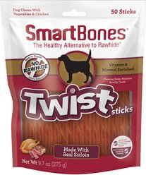 SmartBones Sirloin Twistz Sirloin Dog Treats, 50 count