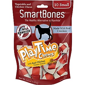 SmartBones Small PlayTime Chicken Chews Dog Treats, 10 count
