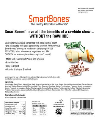 Show full view: SmartBones Small Sweet Potato Chews Dog Treats, 6 count slide 3 of 8