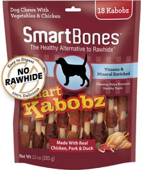 SmartBones Smart Kabobz Dog Triple Meat Flavor Dog Treats, 18 count