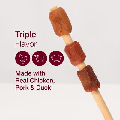 Show full view: SmartBones Smart Kabobz Dog Triple Meat Flavor Dog Treats, 18 count slide 4 of 10