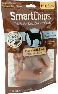 Show full view: SmartBones SmartChips Peanut Butter Chews Dog Treats, 12 count slide 4 of 8