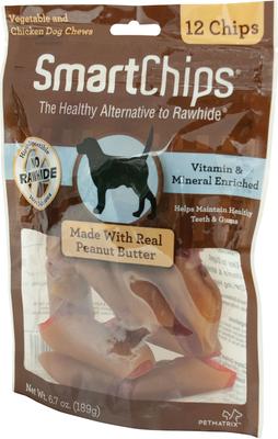 Show full view: SmartBones SmartChips Peanut Butter Chews Dog Treats, 12 count slide 5 of 8