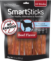 SmartBones SmartSticks Beef Chews Dog Treats, 10 count