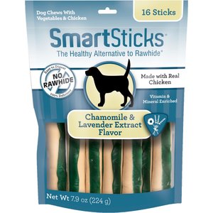 SmartBones SmartSticks Chamomile & Lavender Extract Flavor Chews Dog Treats, 16 count
