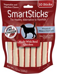 SmartBones SmartSticks Chicken + Peanut Butter Chews Dog Treats slide 2 of 9