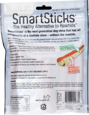 Show full view: SmartBones SmartSticks Chicken + Peanut Butter Chews Dog Treats slide 7 of 9