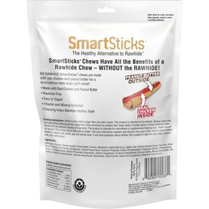 SmartBones SmartSticks Rawhide-Free Peanut Butter Dog Treats, 10 count