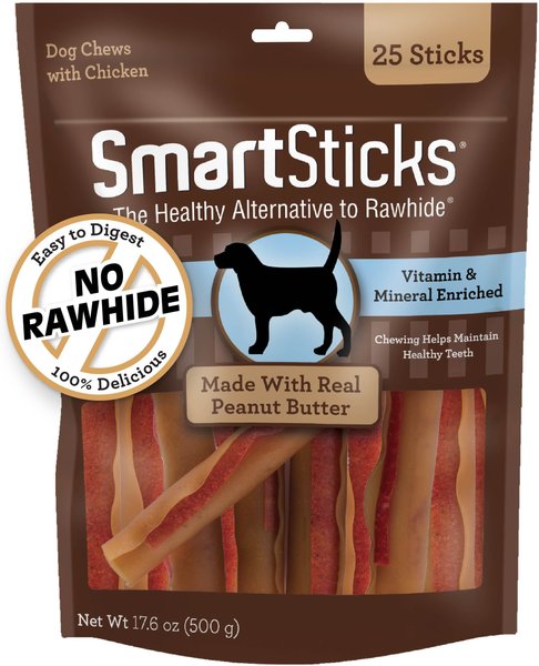 SmartBones SmartSticks Peanut Butter Chews Dog Treats
