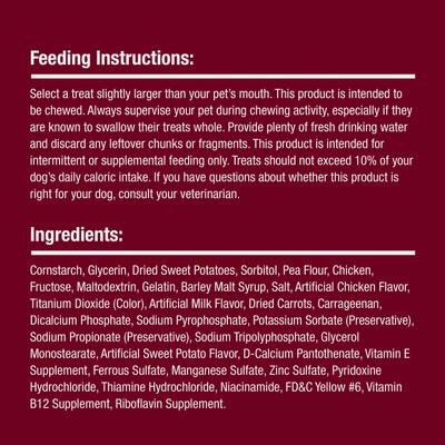 Show full view: SmartBones SmartSticks Sweet Potato Chews Dog Treats, 12 count slide 4 of 11