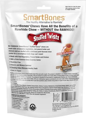 Show full view: SmartBones Stuffed Twistz Peanut Butter Chews Dog Treats, 6 count slide 3 of 11