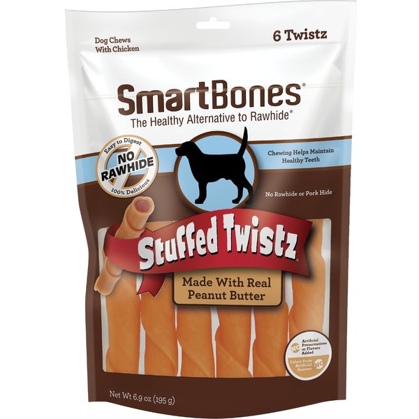 SmartBones Stuffed Twistz Pork Chews Dog Treats