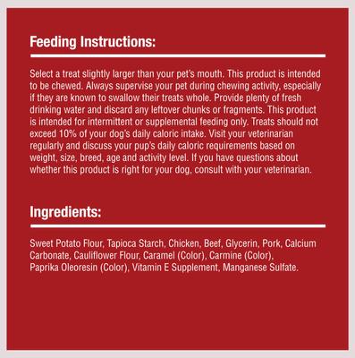 Show full view: SmartBones Triple Flavor Dual Wraps Real Chicken, Beef & Pork Dog Treats, 8 count slide 9 of 11