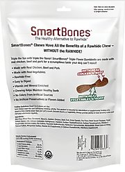 SmartBones Triple Flavor Dumbbells Chicken Dog Treats, 10 count slide 2 of 6