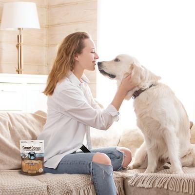 Show full view: SmartBones Triple Flavor Ribs Chicken, Beef & Peanut Butter Dog Treats, 10 count slide 6 of 9