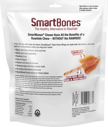SmartBones Triple Flavor Wings Dog Treats, 10 count slide 2 of 5