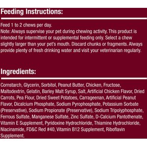 SmartBones Twist Sticks Peanut Butter Flavor Dog Treats, 50 count