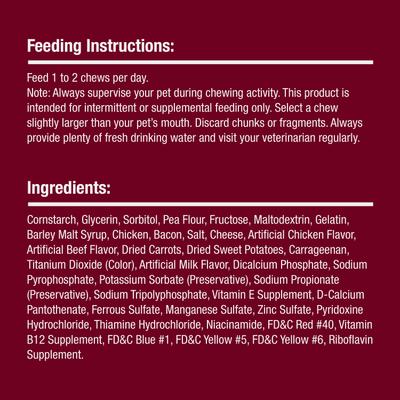 Show full view: SmartBones Twist Sticks Variety Pack Real Chicken, Bacon & Cheese Flavor Dog Treats, 50 count slide 6 of 11