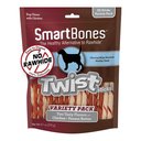 SmartBones Twist Sticks Variety Pack Real Chicken & Peanut Butter Flavor Dog Treats, 50 count