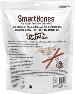 Show full view: SmartBones Twist Sticks Water Buffalo Dog Treats, 50 count slide 3 of 11