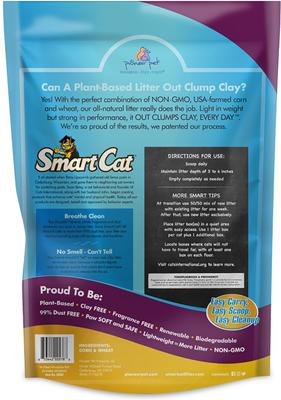 Show full view: SmartCat All Natural Lightweight Corn & Wheat Clumping Cat Litter, 20-lb bag slide 3 of 6
