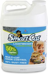 SmartCat Lightweight Unscented Clumping Clay Cat Litter, 10-lb jug