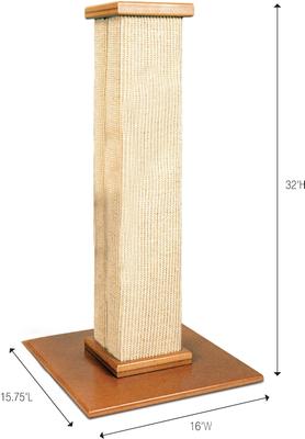 Show full view: SmartCat The Ultimate 32-in Sisal Cat Scratching Post, Beige slide 2 of 10