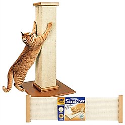 SmartCat The Ultimate 32-in Sisal Cat Scratching Post + Bootsie's Combination Scratcher slide 1 of 9
