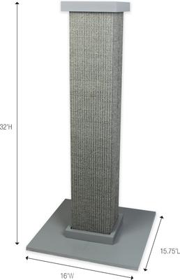 Show full view: SmartCat The Ultimate 32-in Sisal Cat Scratching Post, Gray slide 3 of 9