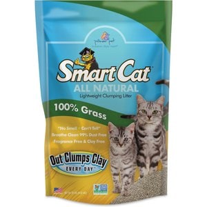 SmartCat Unscented Clumping Grass Cat Litter, 20-lb bag