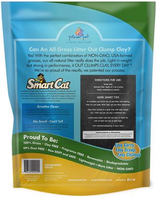 Show full view: SmartCat Unscented Clumping Grass Cat Litter, 5-lb bag slide 3 of 9