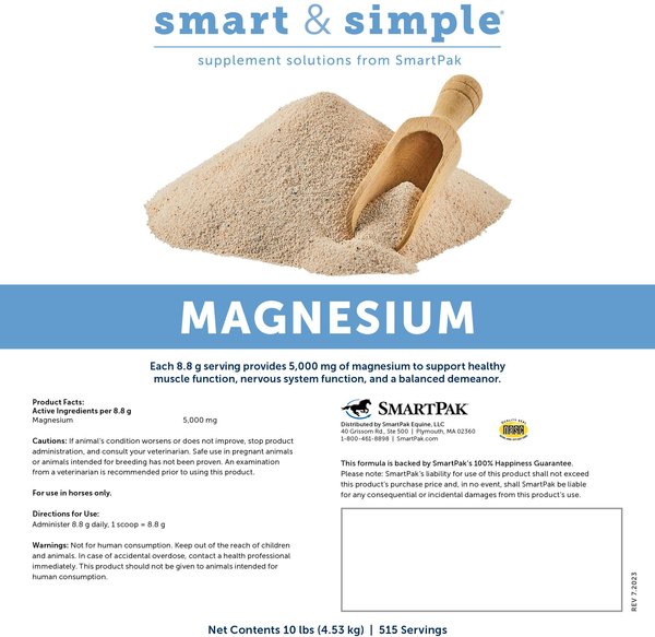 SmartEquine Smart & Simple Magnesium Oxide Powder Horse Supplement