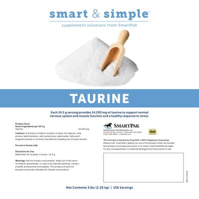 Show full view: SmartEquine Smart & Simple Taurine Powder Horse Supplement, 5-lb tub slide 2 of 4
