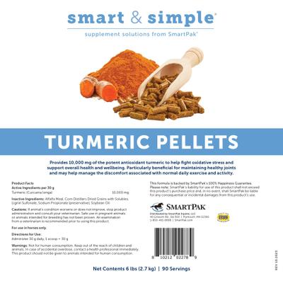 Show full view: SmartEquine Smart & Simple Turmeric Pellet Horse Supplement, 6-lb bag slide 2 of 4