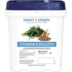 SmartEquine Smart & Simple Vitamin E Pellet Horse Supplement, 3.7-lb bucket