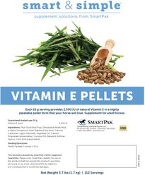 SmartEquine Smart & Simple Vitamin E Pellet Horse Supplement, 3.7-lb bucket slide 2 of 3