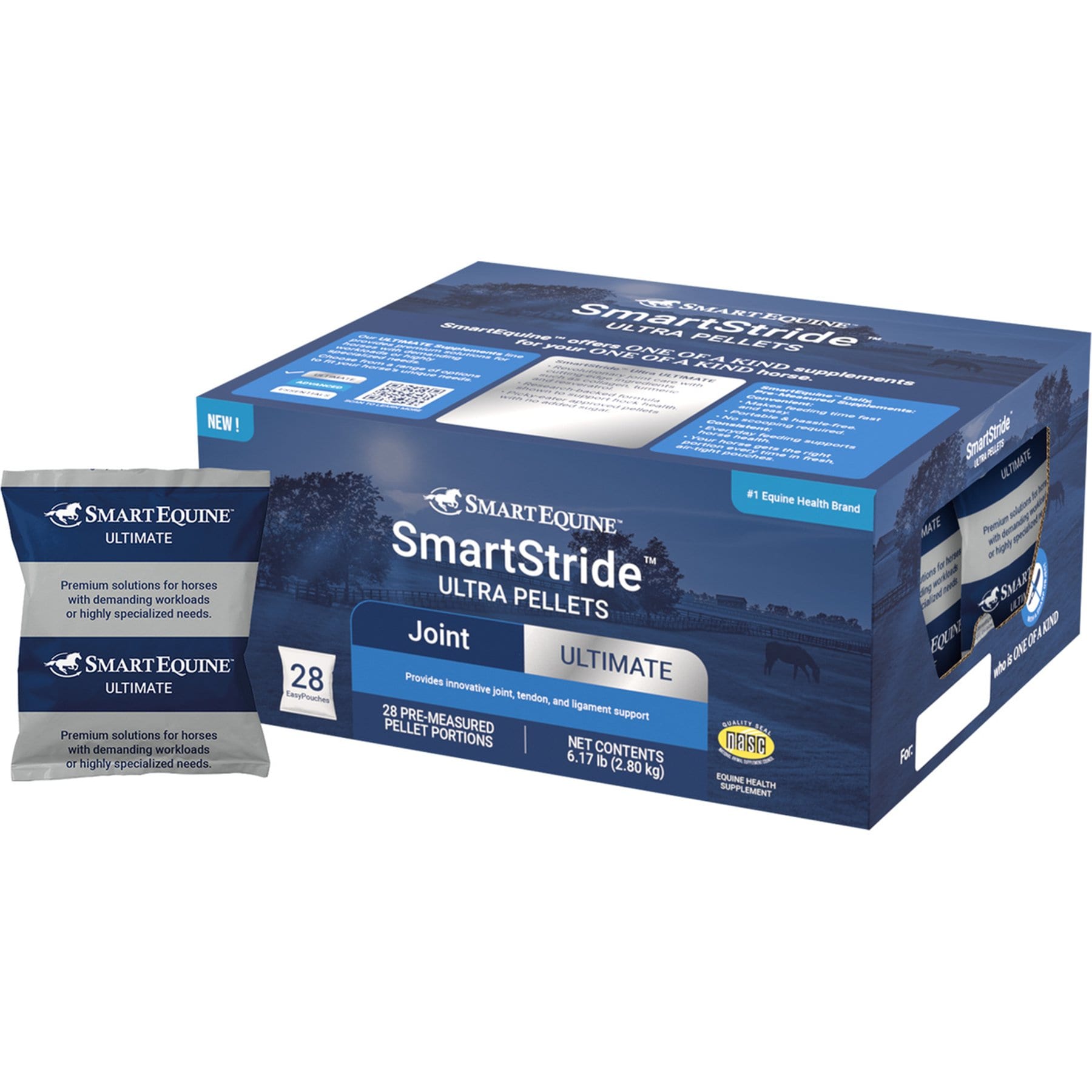 SmartPak SmartStride Ultra Pellets EasyPouch Joint Supplement for Horses