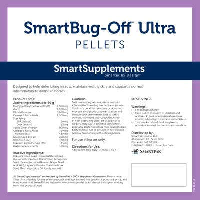 Show full view: SmartEquine SmartSupplements SmartBug-Off Ultra Fly Insect Control Pellet Horse Supplement, 5-lb bag slide 2 of 5