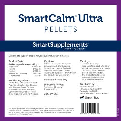 Show full view: SmartEquine SmartSupplements SmartCalm Ultra Pellet Horse Calming Supplement, 3.75-lb bag slide 2 of 5