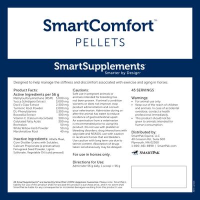 Show full view: SmartEquine SmartSupplements SmartComfort Pellet Horse Supplement, 5.6-lb bag slide 2 of 4