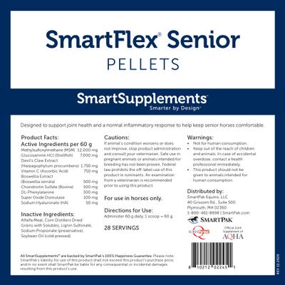 Show full view: SmartEquine SmartSupplements SmartFlex Senior Pellet Horse Joint Supplement, 3.7-lb bag slide 2 of 4