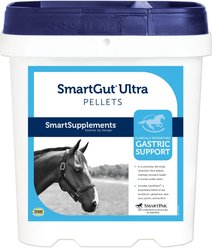 SmartEquine SmartSupplements SmartGut Ultra Pellet Horse Digestive Aid Supplement, 10-lb bucket