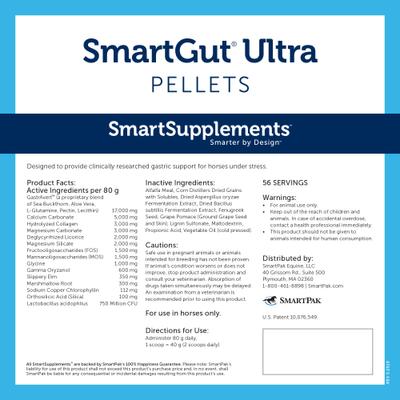 Show full view: SmartEquine SmartSupplements SmartGut Ultra Pellet Horse Digestive Aid Supplement, 10-lb bucket slide 2 of 5