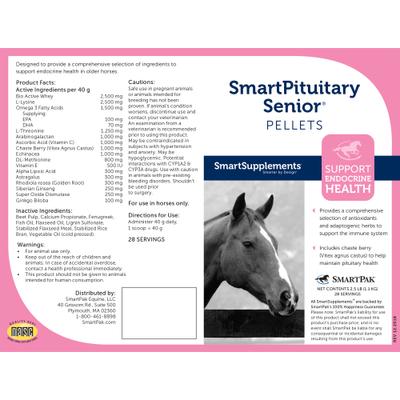 Show full view: SmartEquine SmartSupplements SmartPituitary Senior Pellet Horse Comprehensive Supplement, 2.5-lb bucket slide 2 of 4