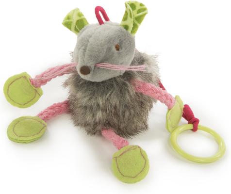 Show full view: SmartyKat Bouncy Mouse Plush Dangler Catnip Cat Toy, Orange & Gray, Small, 3 count slide 5 of 5