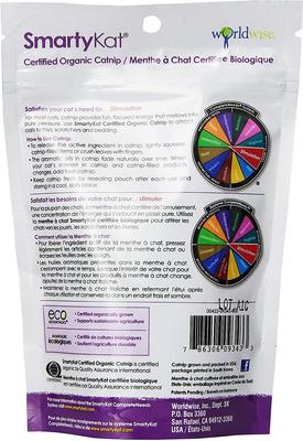 Show full view: SmartyKat USDA Certified Organic Catnip Cat Attractant, 1-oz bag slide 3 of 12