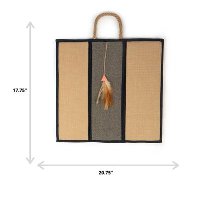 Show full view: SmartyKat Clever Claws Triple Panel Folded Hanging Cat Scratch Mat slide 2 of 11