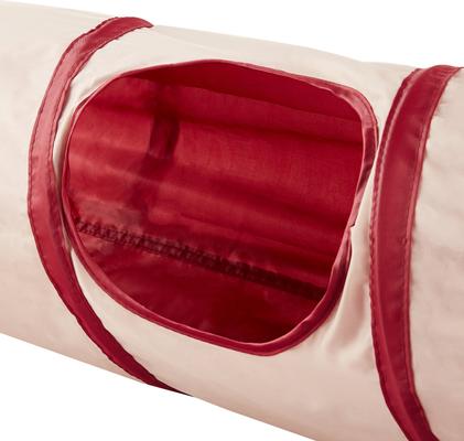 Show full view: SmartyKat Crackle Chute Crinkle Activity Tunnel Cat Toy, Tan/Red slide 4 of 8